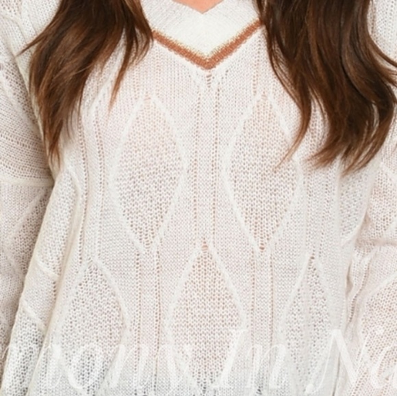 Last 🧡 Ivory Lightweight Tunic Sweater - Picture 4 of 5
